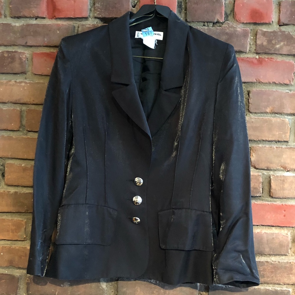 Vintage Sonia Rykiel Shimmery Black Jacket